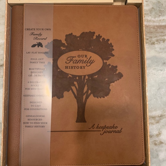 Our Family History, A Keepsake Journal NIB Italian Leather - Picture 2 of 12